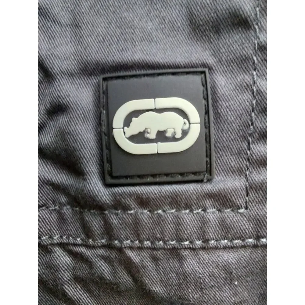 NWT Ecko Unltd Mens Belted Cargo Shorts Charcoal Grey 32 Cotton Twill Utility